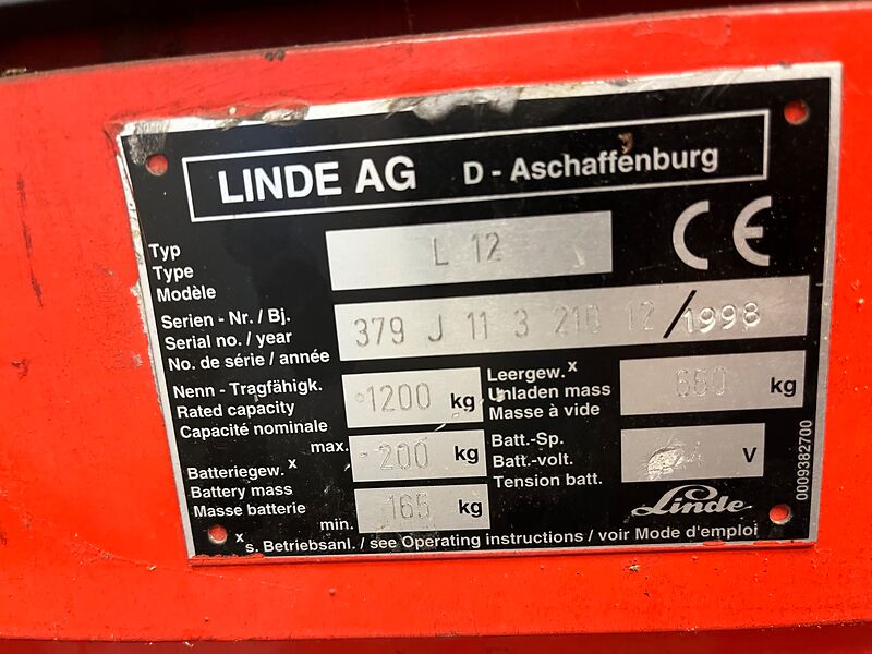Linde | L12 Ameise Gabelstapler, elektrisch | so001350 I24