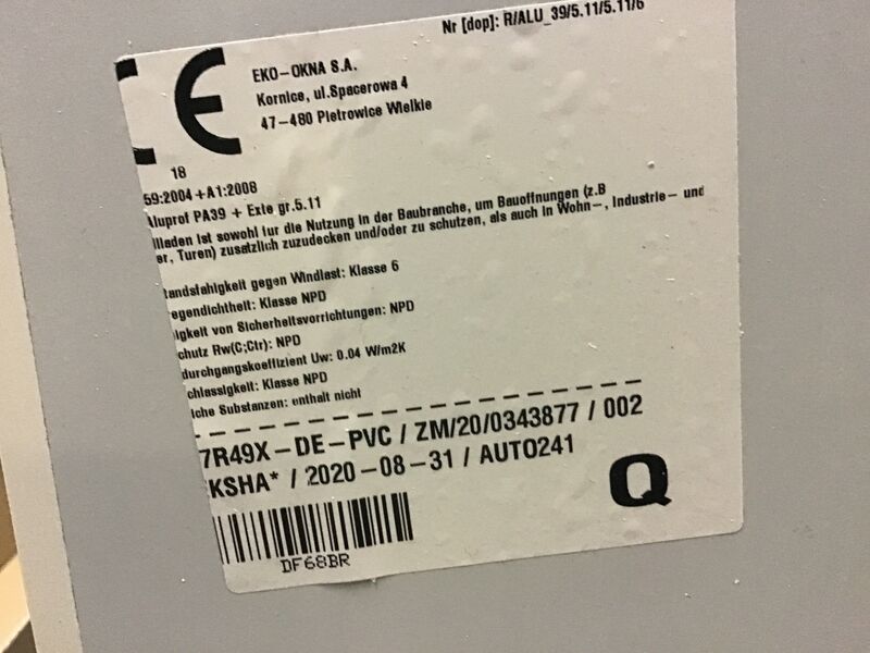 Aufsatzrollladen, elektr., neu, OVP, B 830 x H 2360mm | so001130 I24