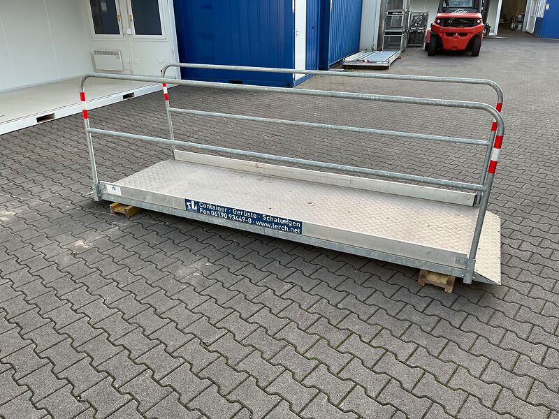 Grabenbrücke Alu, Stahl-Seitengeländer vz., 3,3 x 1,0m